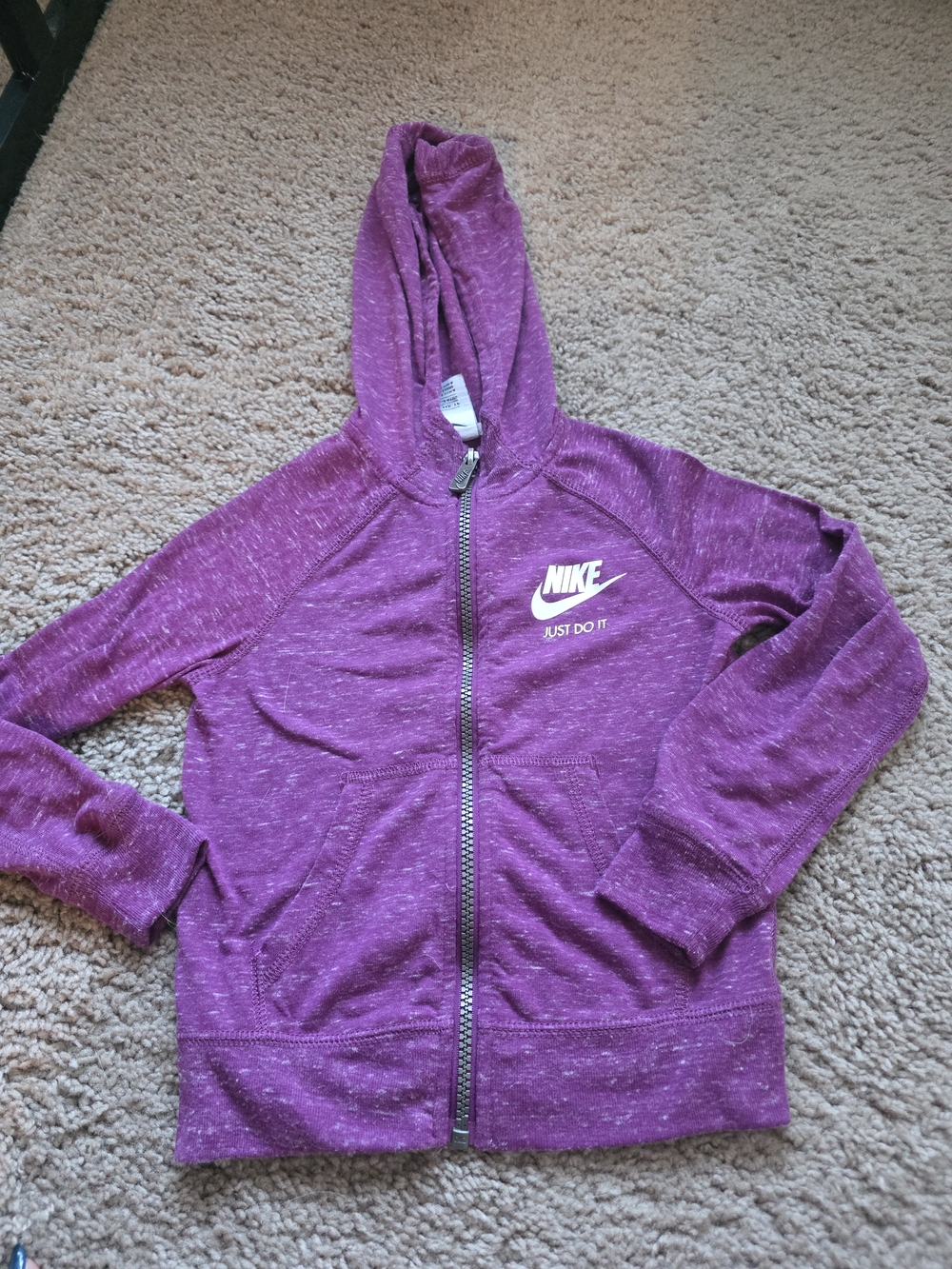 Nike Purple Full-Zip Hoodie - 'Just Do It'